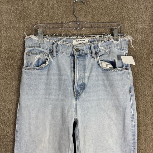 Reformation Jeans Womens 26 Casey Relaxed Mid Rise Straight Button Fly Denim - Picture 2 of 15